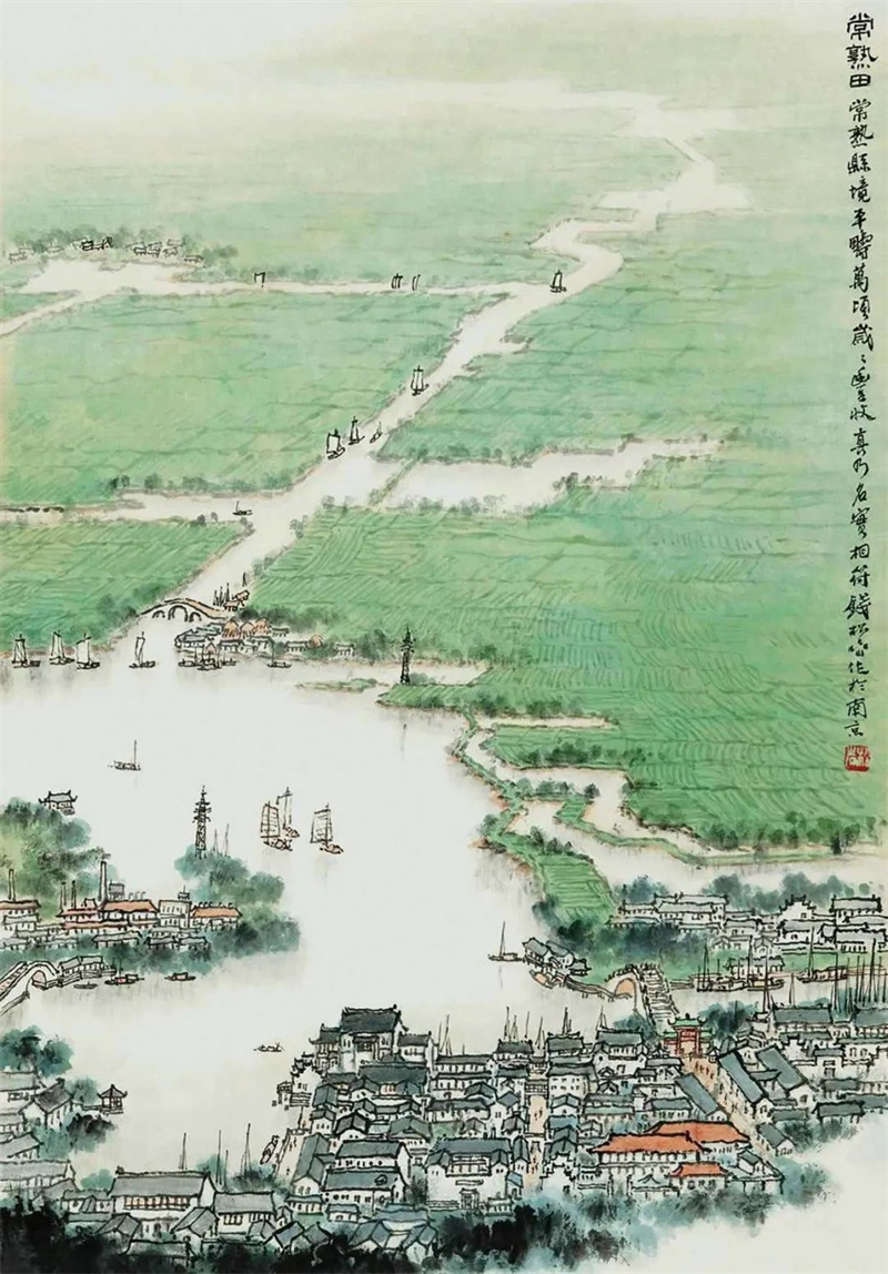喜看稻菽千重浪 | 国画中的丰收景象