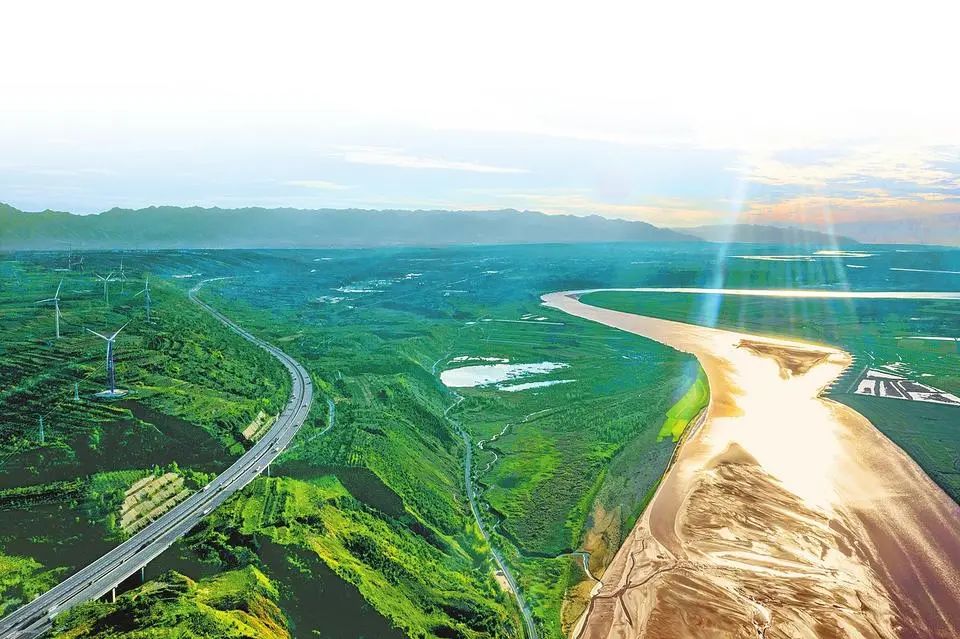 黄河生态廊道美景如画