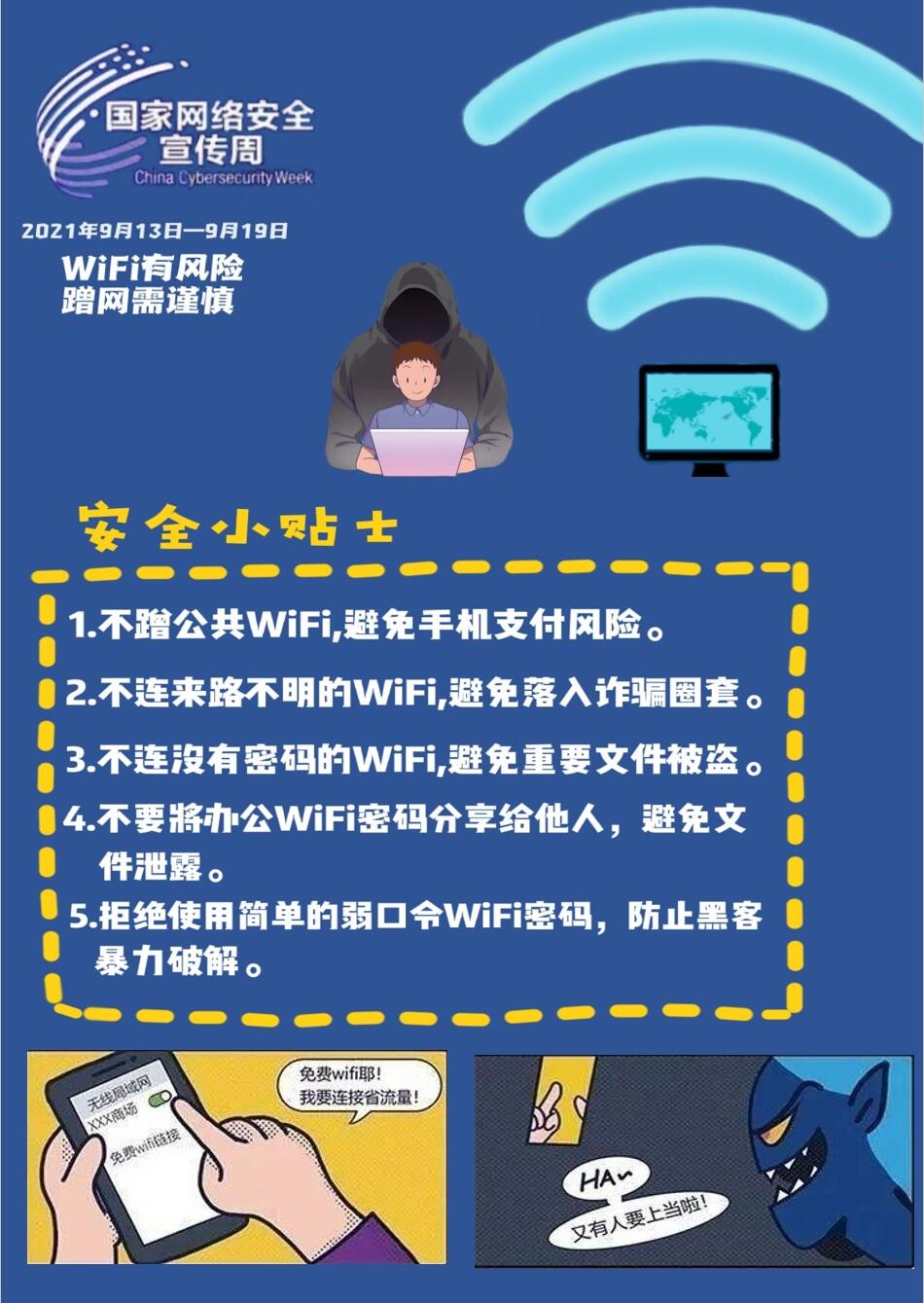 WIFI有风险，蹭网需谨慎