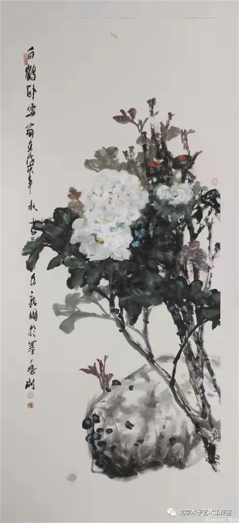 请欣赏著名画家李新国牡丹国画挂历