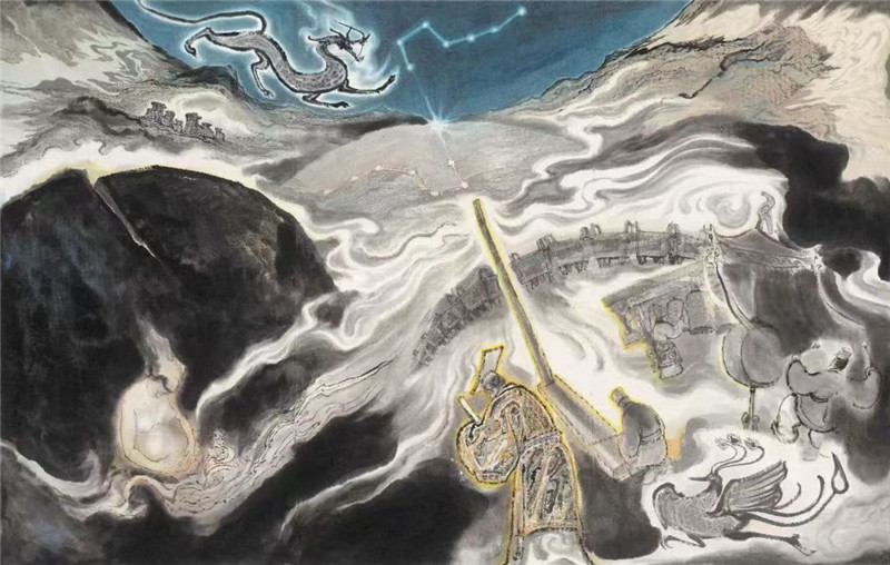 “考古与水墨”跨界融合，赵曼水墨画展开幕