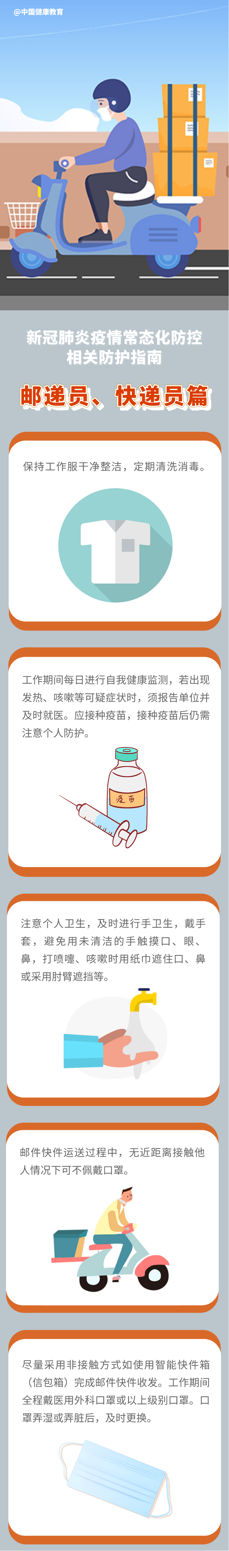 新冠肺炎疫情常态化防控防护指南之邮递员、快递员篇
