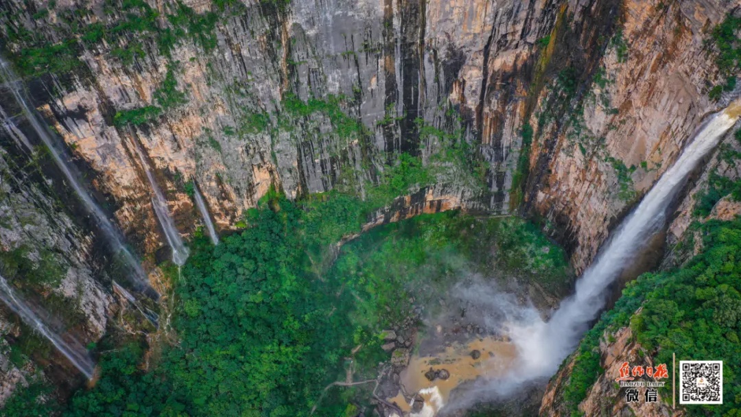 太壮观了！亚洲第一高瀑——314米的云台天瀑再现雄姿