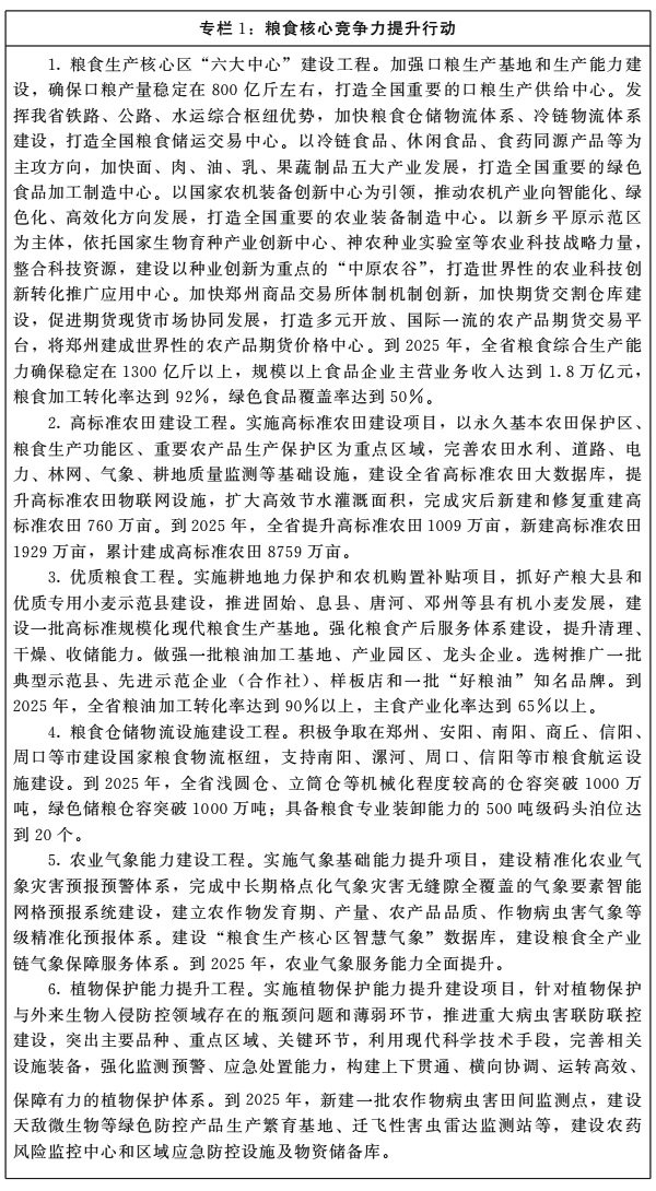 河南省人民政府关于印发河南省“十四五”乡村振兴和农业农村现代化规划的通知