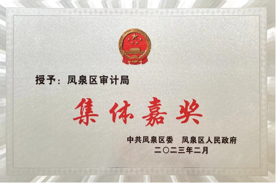 凤泉区审计局荣获凤泉区集体嘉奖及党的建设先进单位