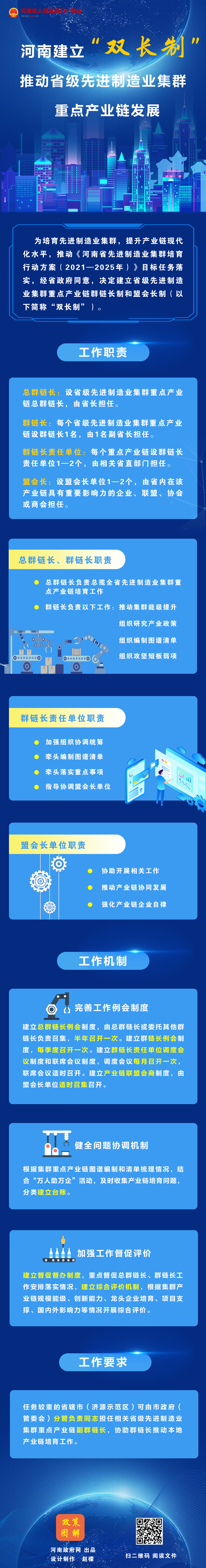 河南建立“双长制” 省级先进制造业集群重点产业链