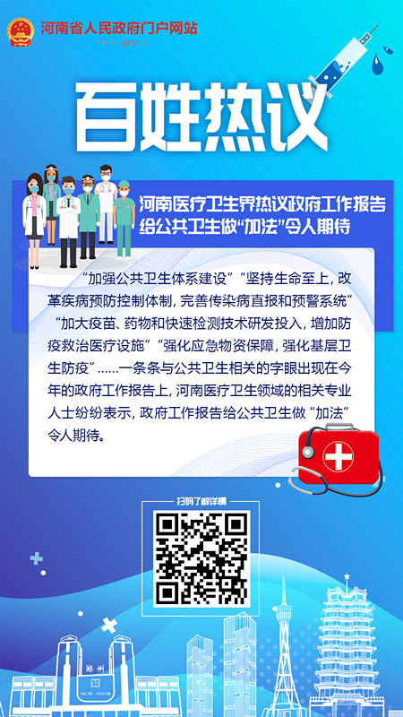 河南医疗卫生界热议政府工作报告 <br>给公共卫生做“加法”令人期待
