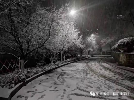 校园雪景