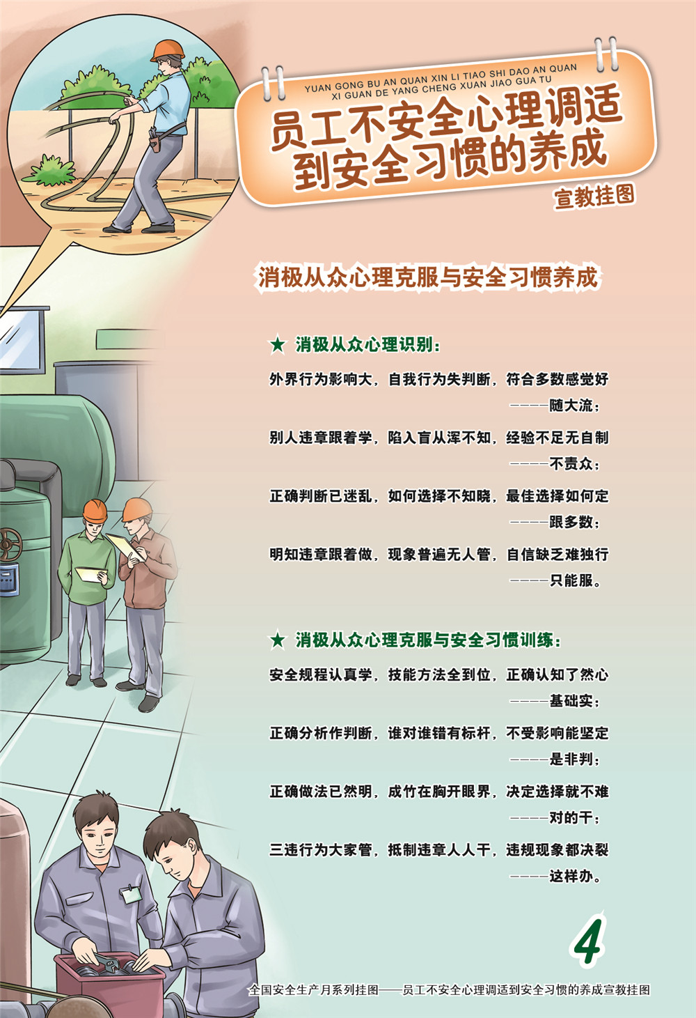 员工不安全心理调适到安全习惯的养成