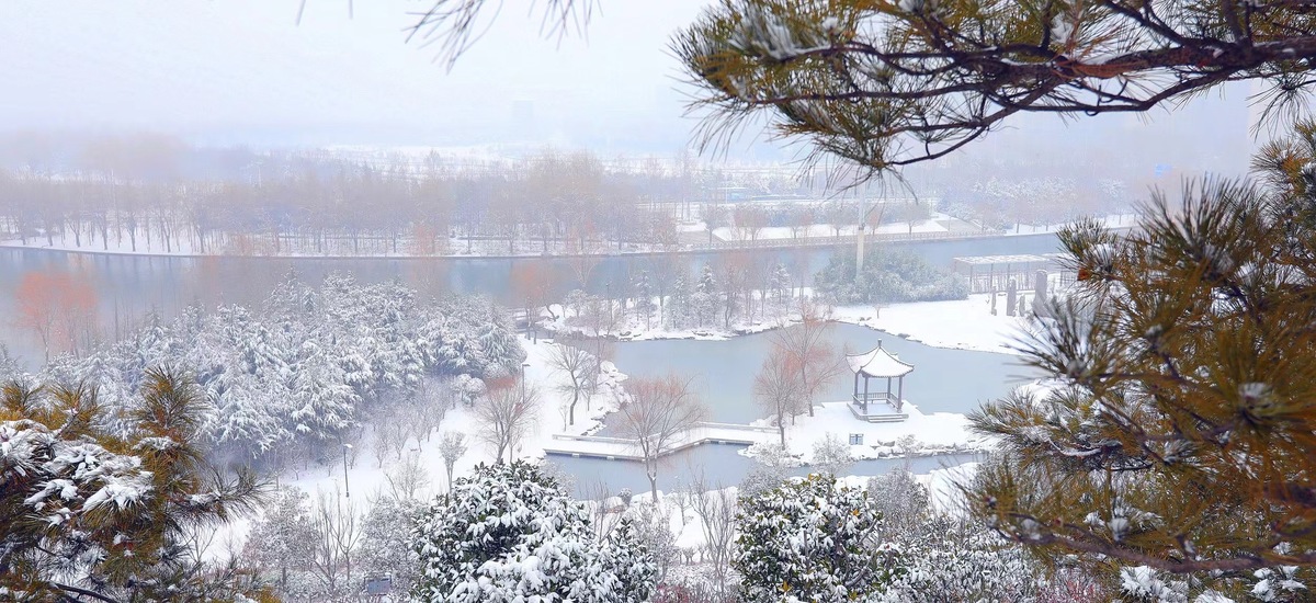 许昌：雪后初霁 景色旖旎