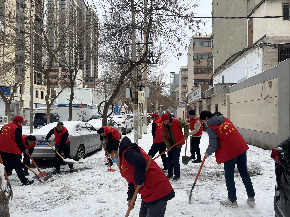 用行动融冰雪 以温情暖寒冬<br>--省科技厅集中组织开展清雪除冰工作