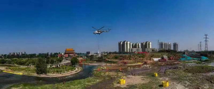 森林航空消防站派机参加鹤壁市防汛演练