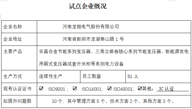 河南龙翔电气股份有限公司