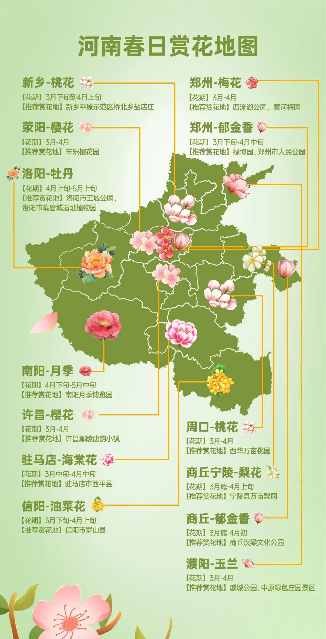 一起走花路！收好这份河南春日赏花地图→