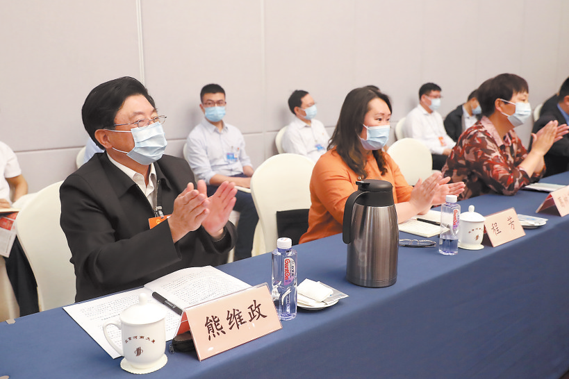 河南代表团举行小组会议