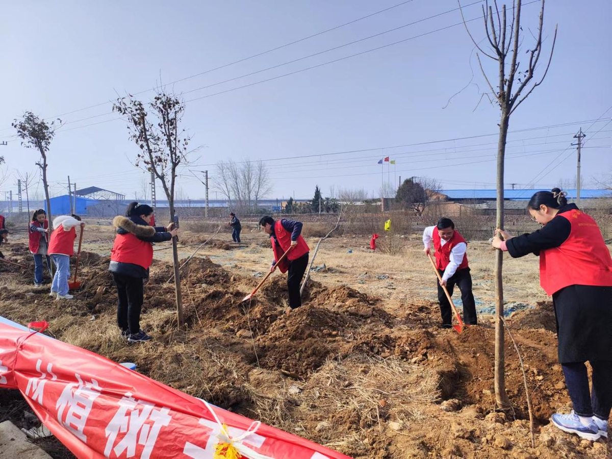 阳春三月天气新 共植新绿生态美