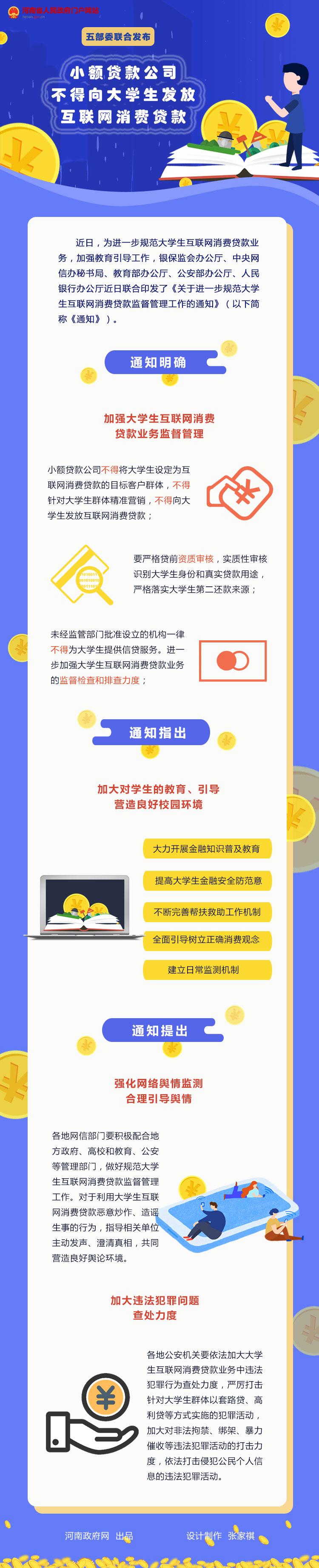 图解：五部委联合出手 不得向大学生发放互联网消费贷款