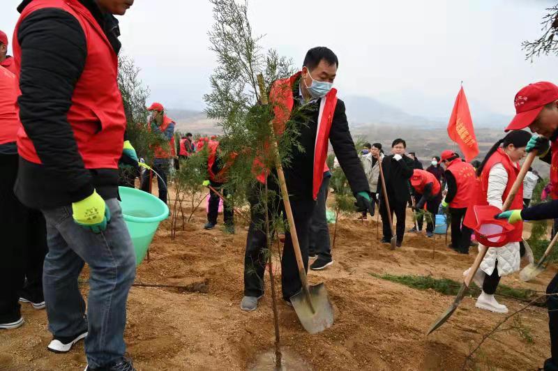 义务植树添新绿  美好家园增春色 ——省扶贫办组织开展义务植树活动