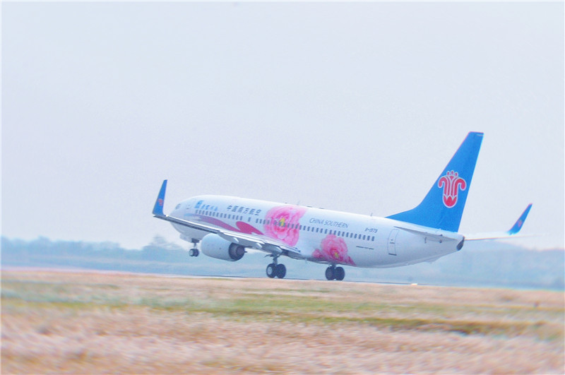 中国南方航空“老家河南”号彩绘飞机 启航仪式