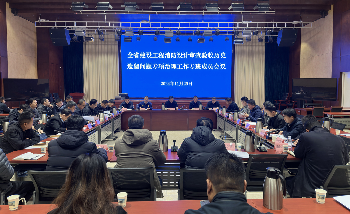 省建设工程消防审验历史遗留问题专项治理专班成员会议召开