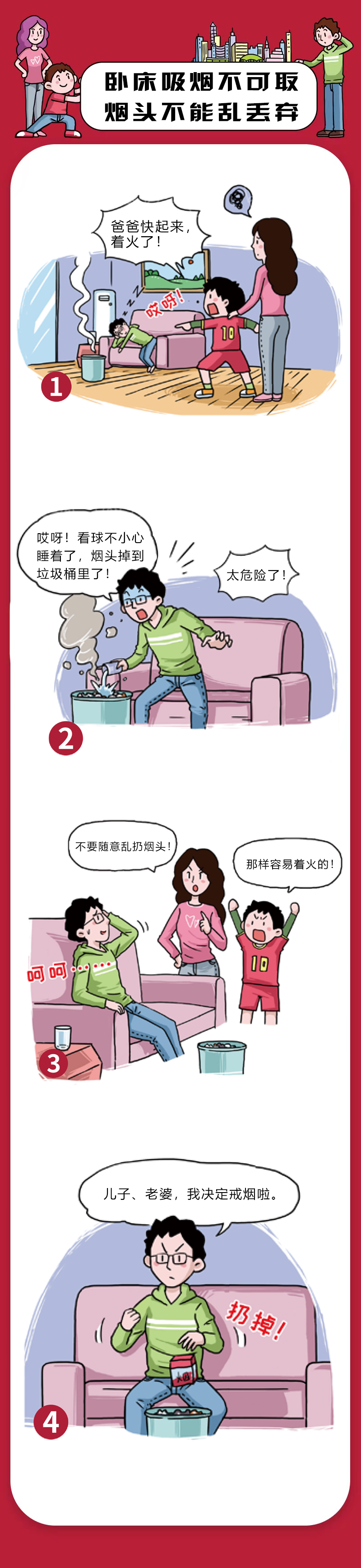居民家庭消防安全知识漫画（三）