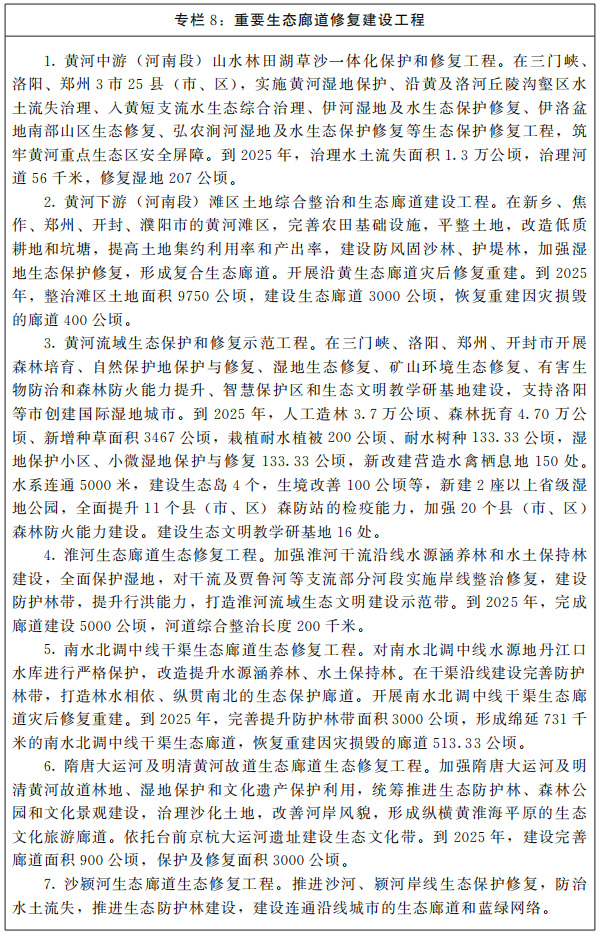 河南省人民政府<br>关于印发河南省“十四五”国土空间生态修复和<br>森林河南建设规划的通知