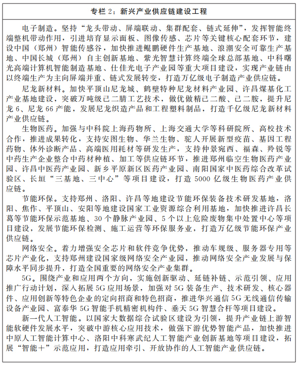 河南省人民政府关于印发河南省“十四五”现代供应链发展规划的通知