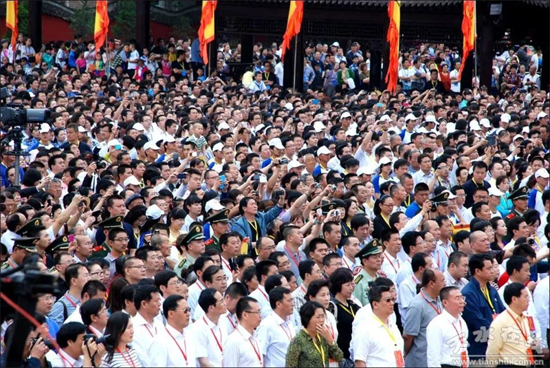 中央电视台中文国际频道等现场直播公祭伏羲大典