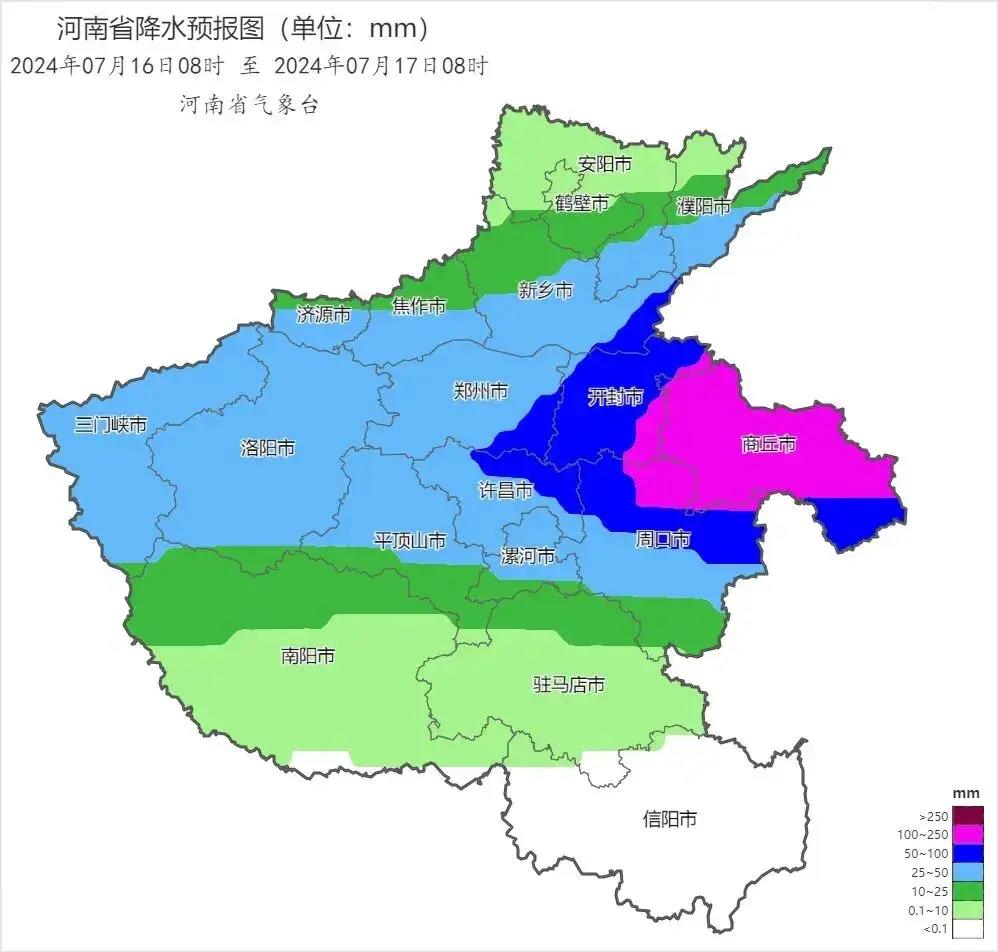 河南最新降雨分布图图片