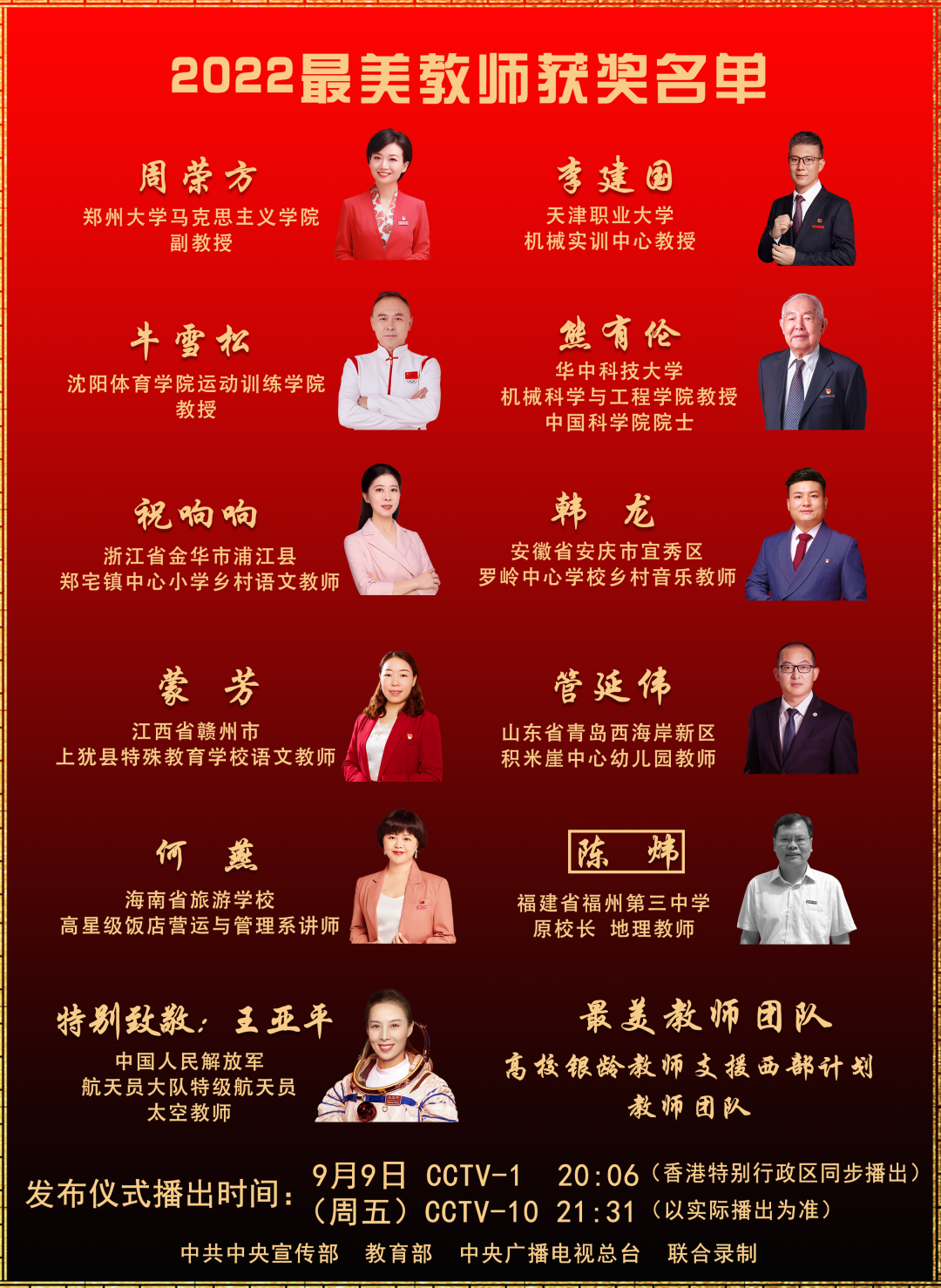 郑州大学周荣方老师获评全国“最美教师”！
