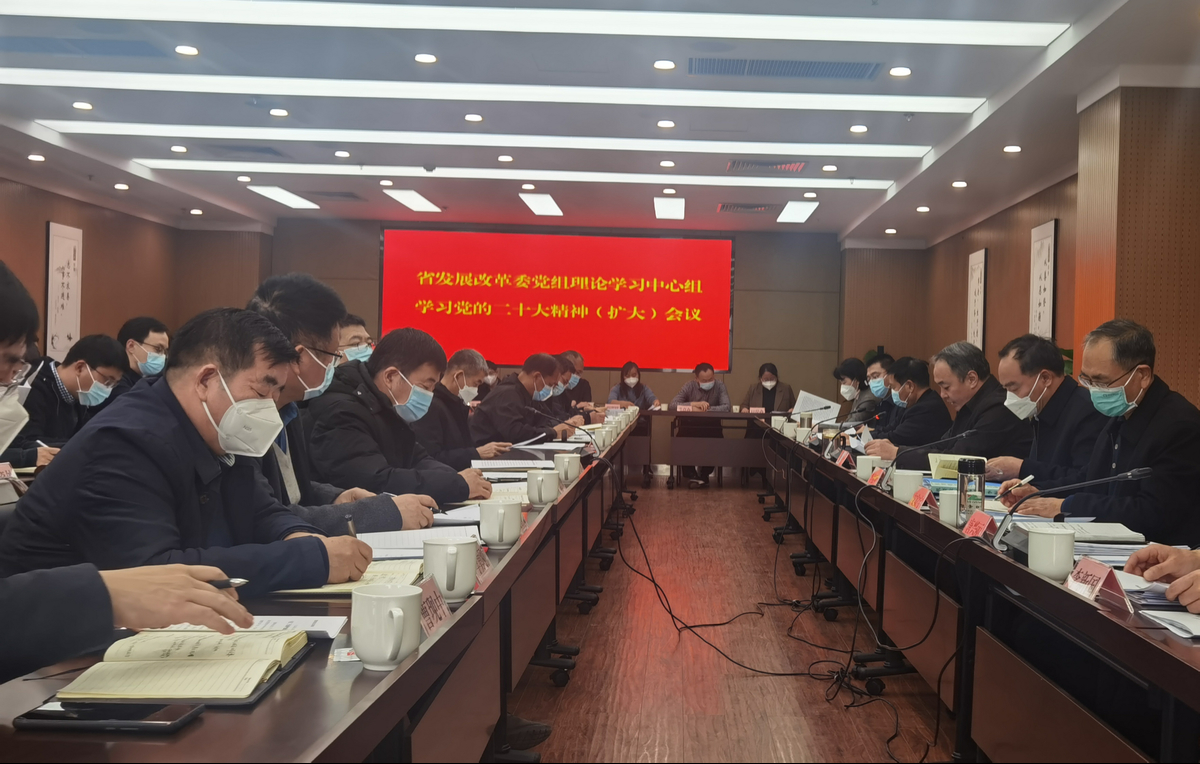 省发展改革委党组理论学习中心组专题学习党的二十大精神