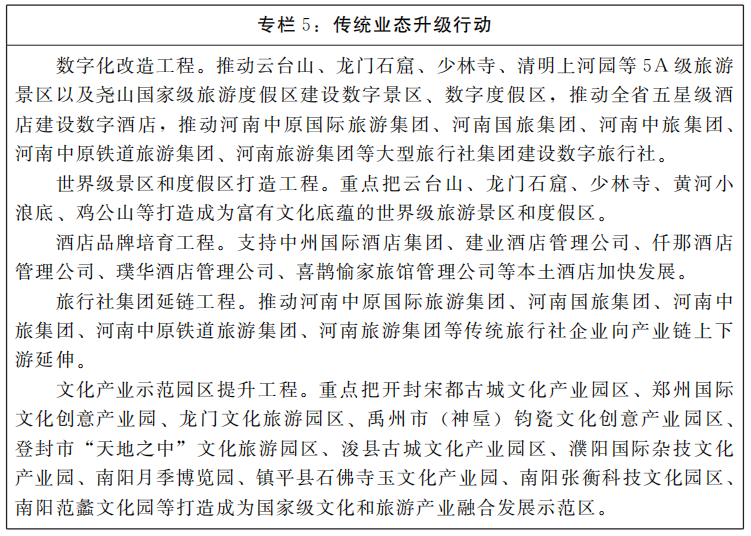 河南省人民政府关于印发河南省“十四五”文化旅游融合发展规划的通知