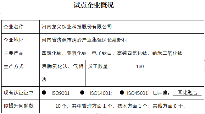 河南龙兴钛业科技股份有限公司