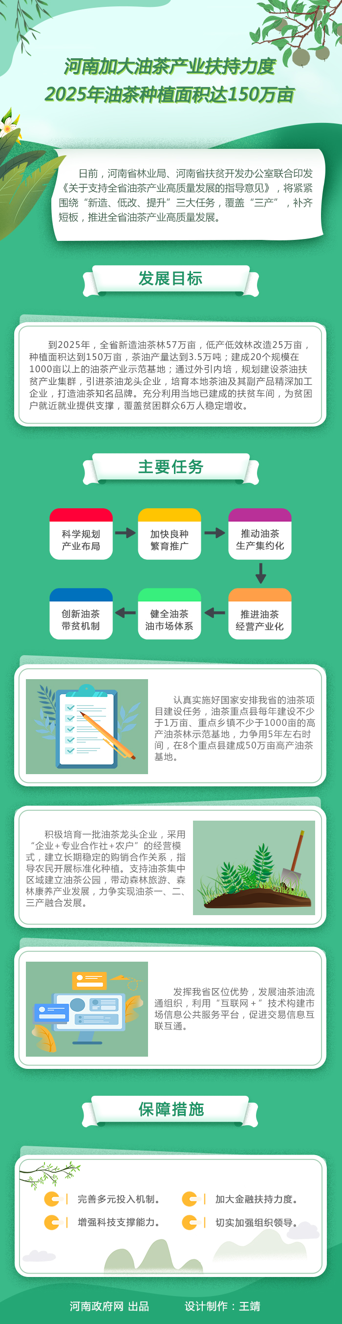 图解：河南加大油茶产业扶持力度 到2025年油茶种植面积达150万亩