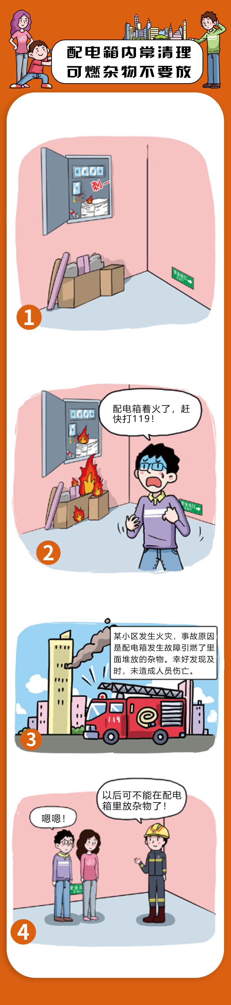 居民家庭消防安全知识漫画（九）