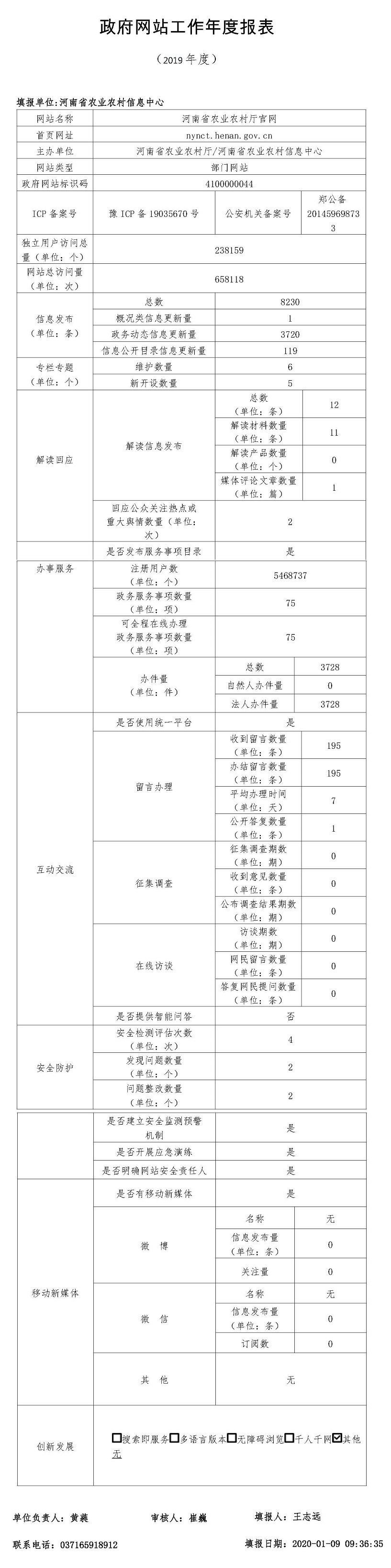 2019年河南省农业农村厅政府网站年度工作报表.jpg