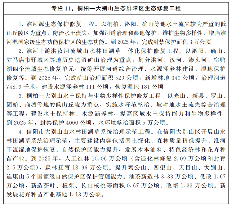 河南省人民政府<br>关于印发河南省“十四五”国土空间生态修复和<br>森林河南建设规划的通知