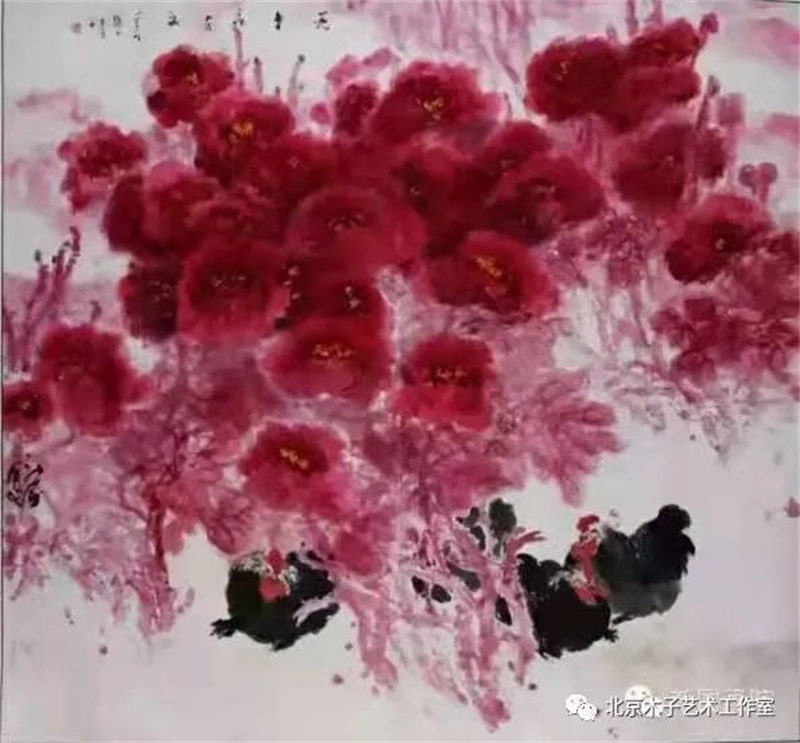 请欣赏著名画家李新国牡丹国画挂历
