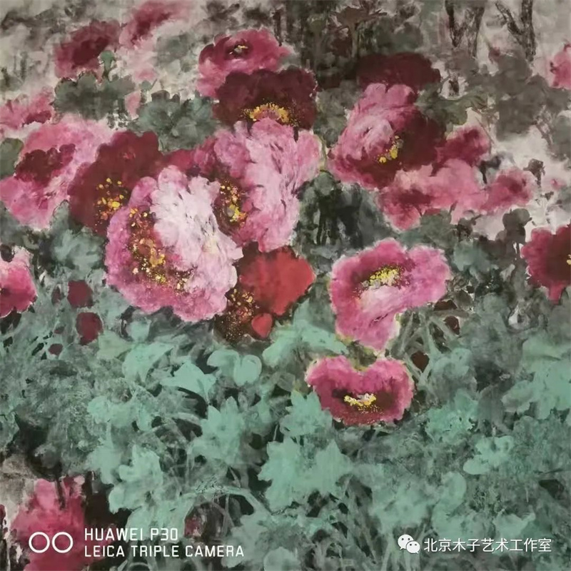 请欣赏著名画家李新国牡丹国画挂历