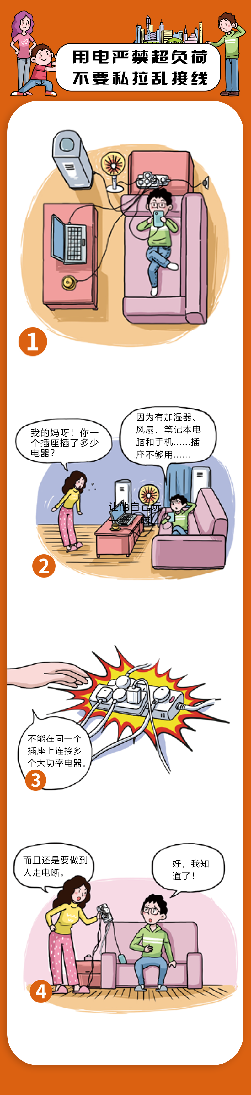 消防宣传月| 居民家庭消防安全知识漫画（六）