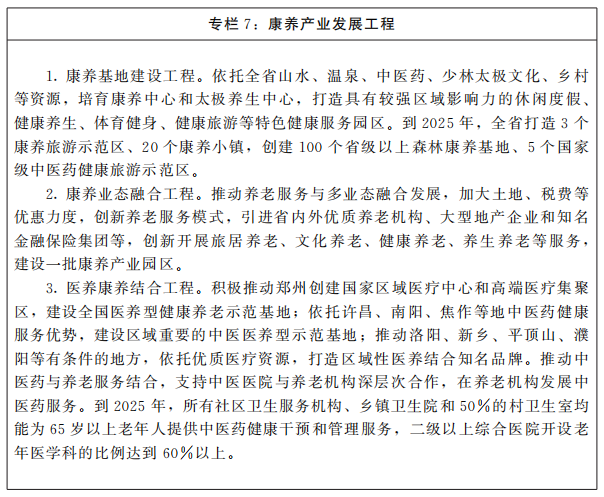 河南省人民政府关于印发河南省“十四五”养老服务体系和康养产业发展规划的通知